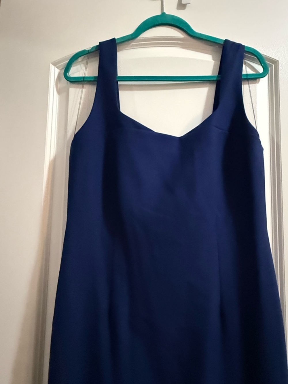 Boss Navy Midi Dress with Square Neck